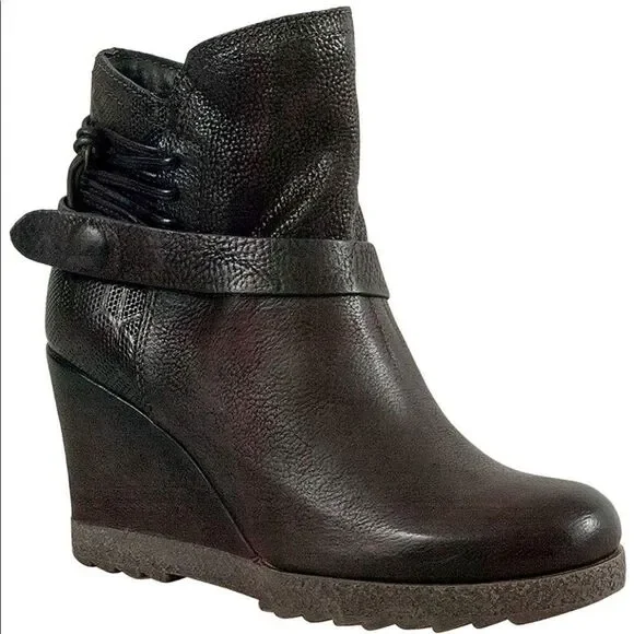 Miz Mooz Naya Women’s Brown Leather Ankle Boot Size 11M - Picture 2 of 7